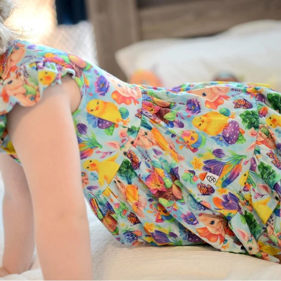 Ollee and Belle Bamboo Easter Spring Sunday Dress Size 3T - Picture 4 of 8